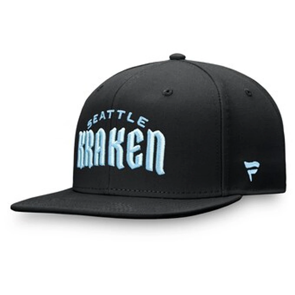 Men's Fanatics Seattle Kraken Wordmark Logo Snapback Hat