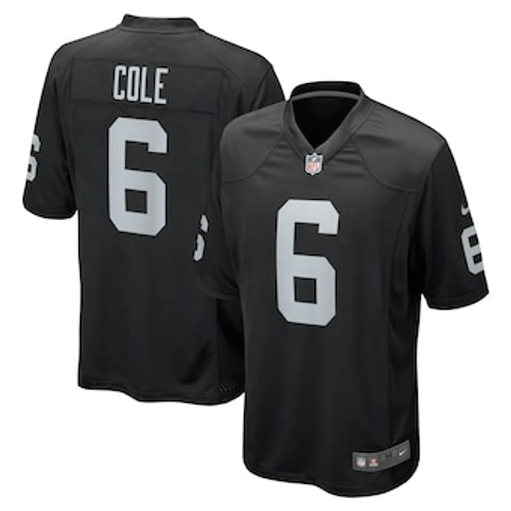 Men's Nike AJ Cole Black Las Vegas Raiders Game Jersey