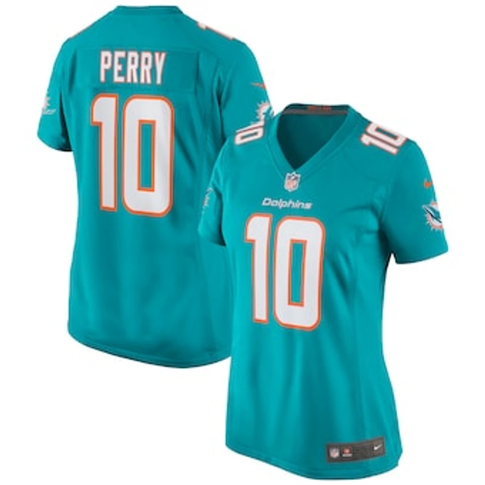 Women's Nike Malcolm Perry Aqua Miami Dolphins Game Jersey