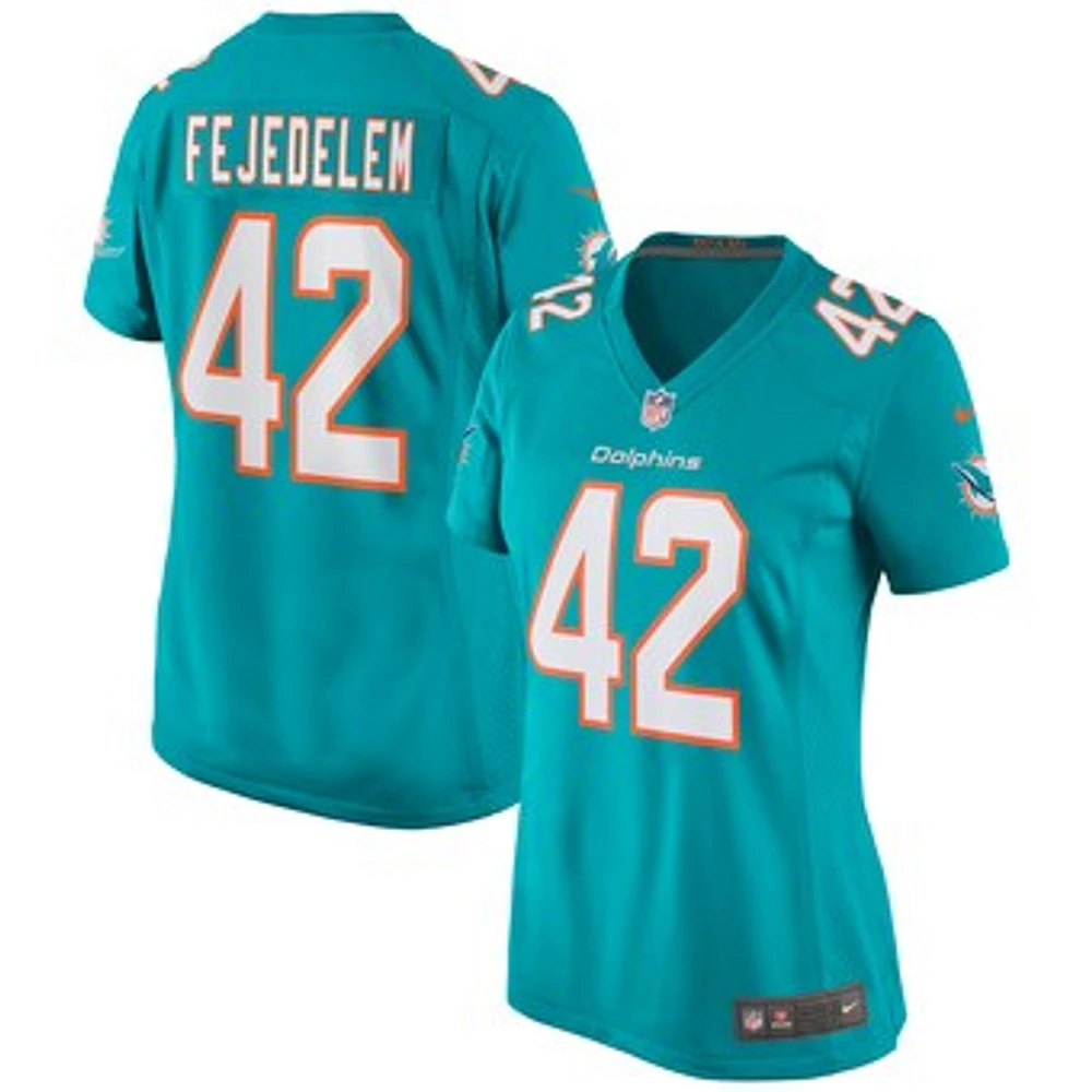 Women's Nike Clayton Fejedelem Aqua Miami Dolphins Game Jersey