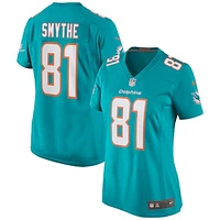 Women's Nike Durham Smythe Aqua Miami Dolphins Game Jersey