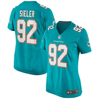 Women's Nike Zach Sieler Aqua Miami Dolphins Game Jersey