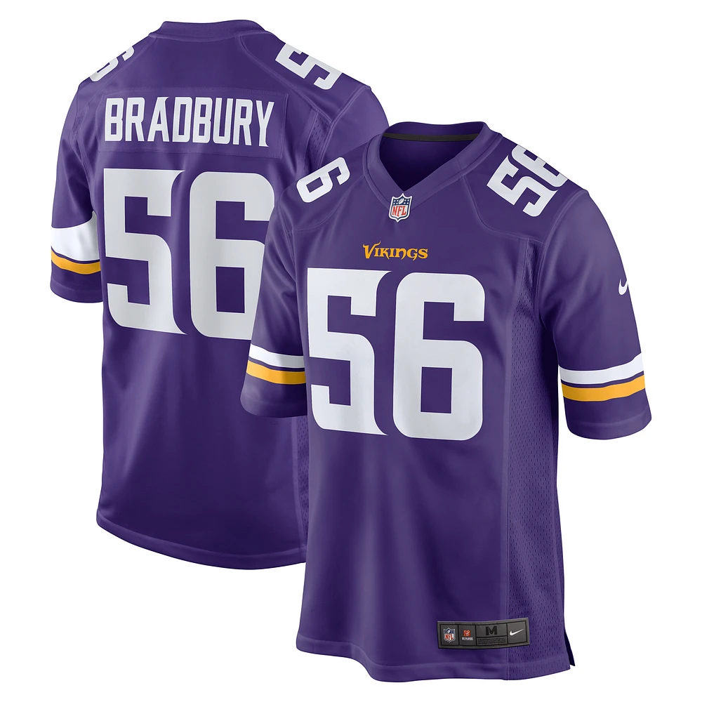 Men's Nike Garrett Bradbury Purple Minnesota Vikings Game Jersey