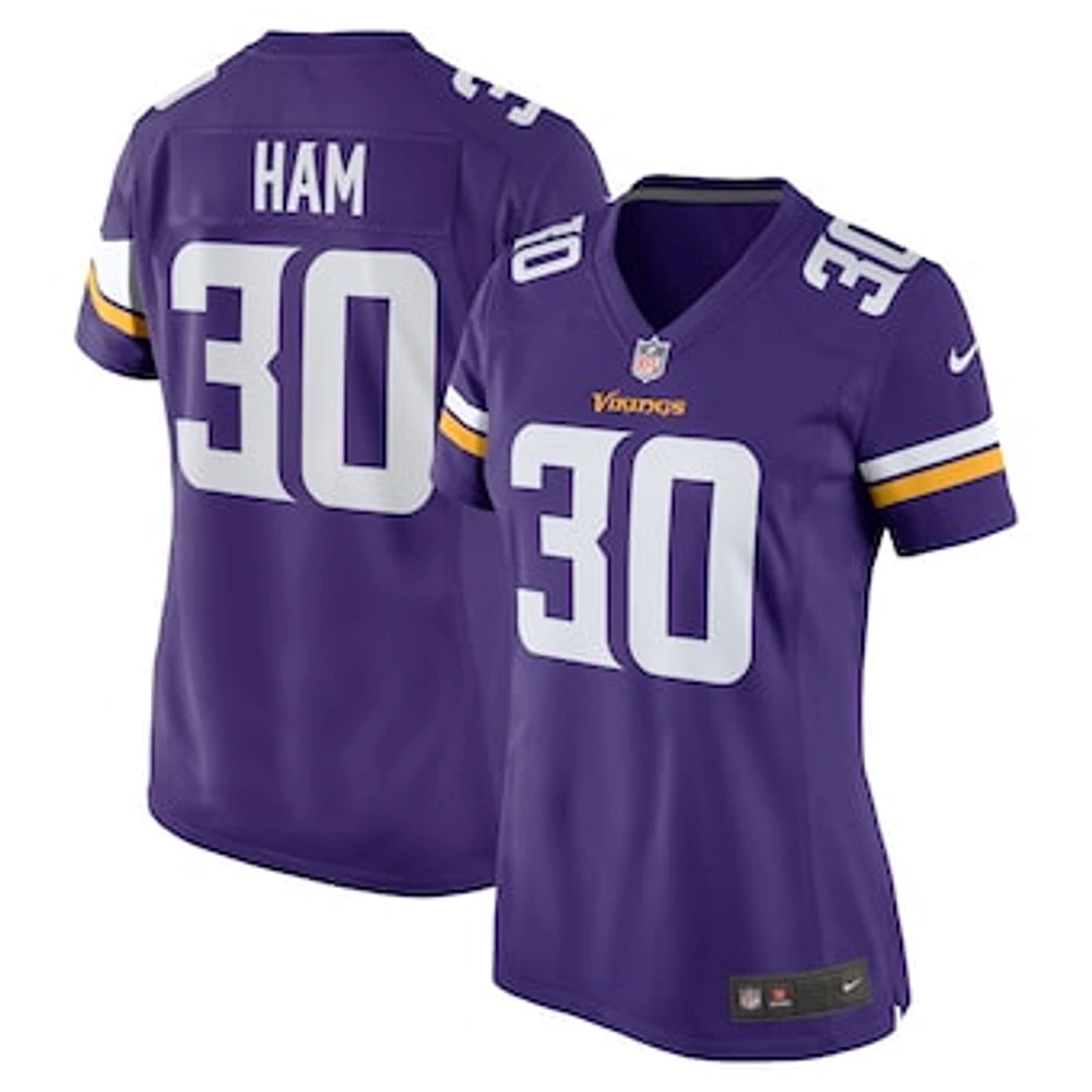 Women's Nike C.J. Ham Purple Minnesota Vikings Game Jersey