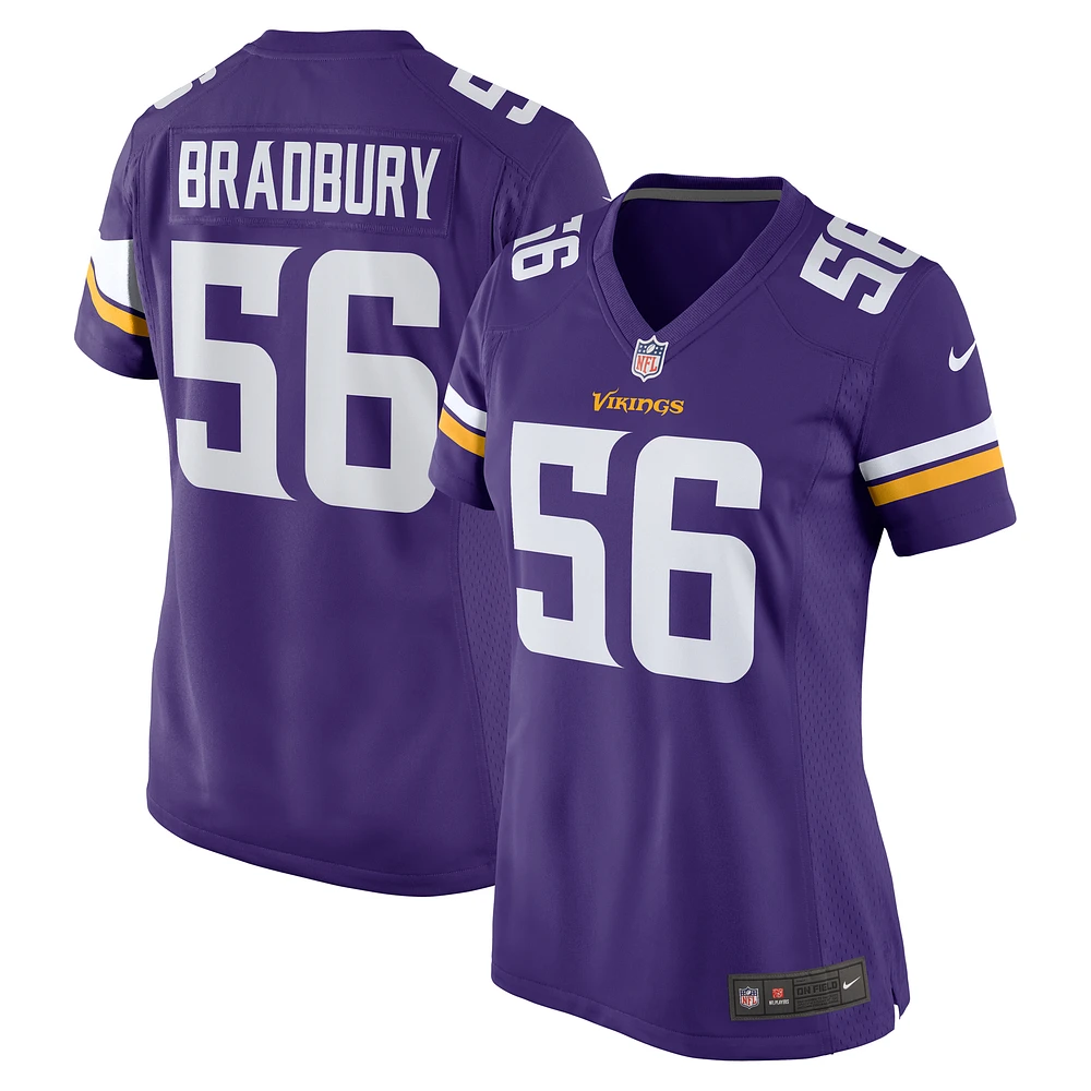 Women's Nike Garrett Bradbury Purple Minnesota Vikings Game Jersey