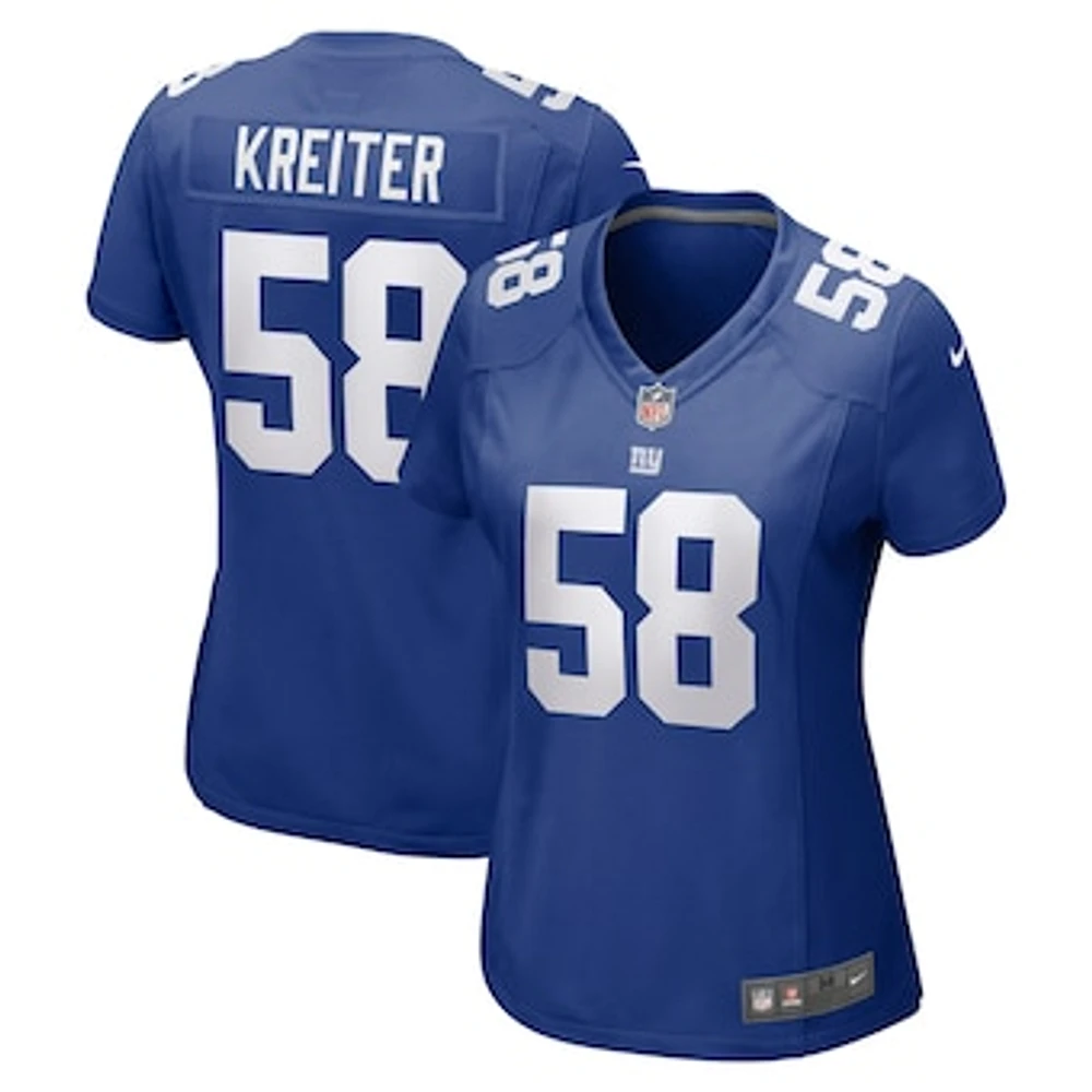 Women's Nike Casey Kreiter Royal New York Giants Game Jersey