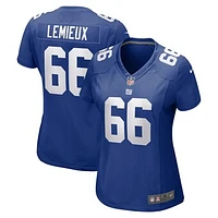 Women's Nike Shane Lemieux Royal New York Giants Game Jersey