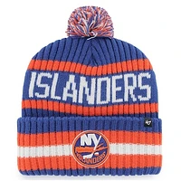 Men's '47 Royal New York Islanders Bering Cuffed Knit Hat with Pom