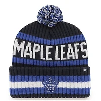 Men's '47 Navy Toronto Maple Leafs Bering Cuffed Knit Hat with Pom