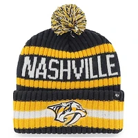 Men's '47 Navy Nashville Predators Bering Cuffed Knit Hat with Pom