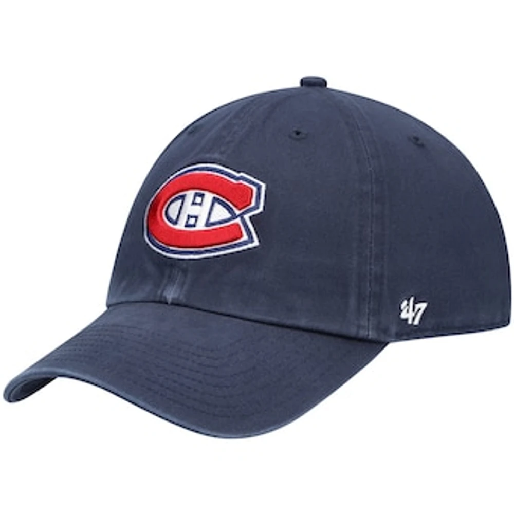 Men's '47 Navy Montreal Canadiens Team Clean Up Adjustable Hat