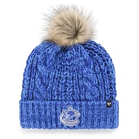 Women's '47 Blue Vancouver Canucks Logo Meeko Cuffed Knit Hat with Pom