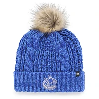 Women's '47 Blue Vancouver Canucks Logo Meeko Cuffed Knit Hat with Pom