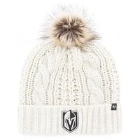 Women's '47 White Vegas Golden Knights Logo Meeko Cuffed Knit Hat with Pom