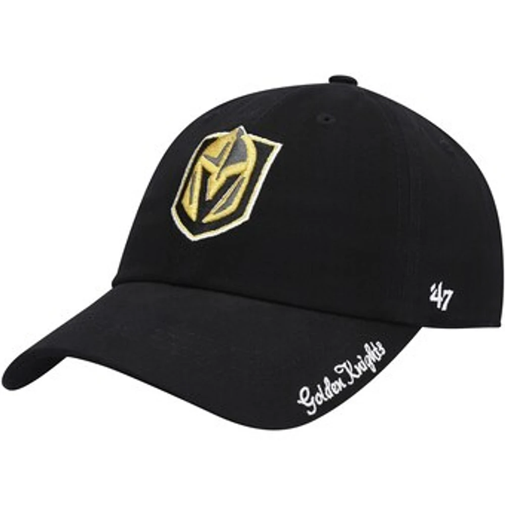 Women's '47 Black Vegas Golden Knights Team Miata Clean Up Adjustable Hat