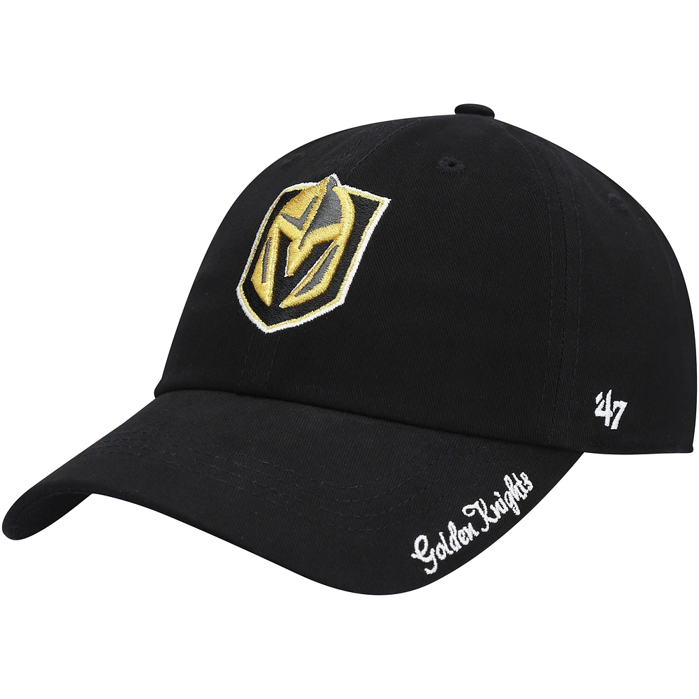 Women's '47 Black Vegas Golden Knights Team Miata Clean Up Adjustable Hat