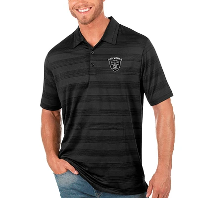 Men's Antigua Black Las Vegas Raiders Compass Polo