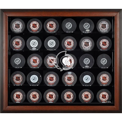 Ottawa Senators Brown Framed (2020-Present) 30-Puck Display Case