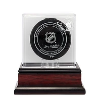 Ottawa Senators (2020-Present) Mahogany Hockey Puck Logo Display Case
