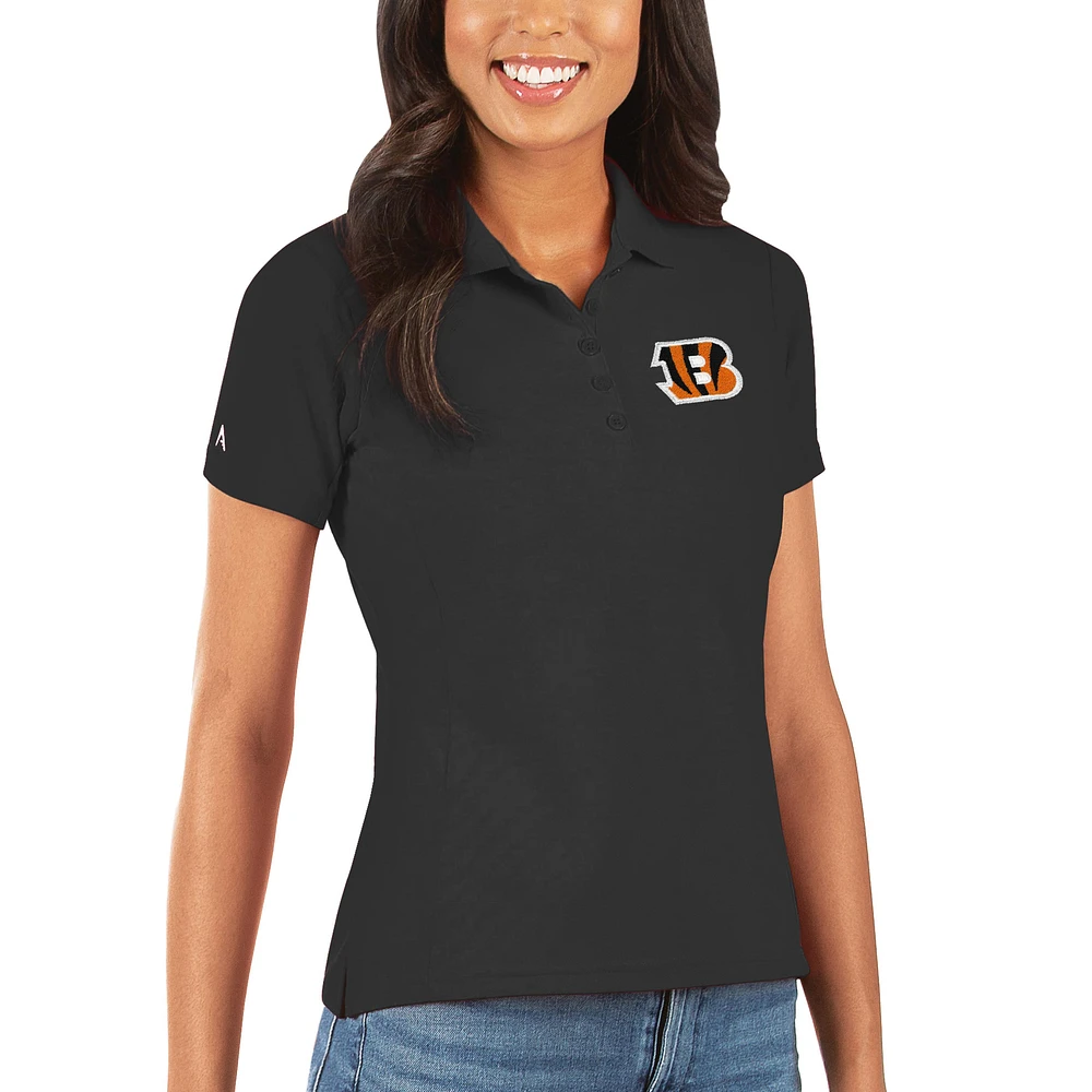 Women's Antigua Cincinnati Bengals Legacy Pique Polo