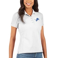 Women's Antigua White Detroit Lions Legacy Pique Polo