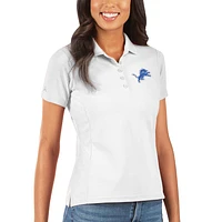 Women's Antigua White Detroit Lions Legacy Pique Polo