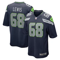 Men's Nike Damien Lewis College Navy Seattle Seahawks Game Jersey