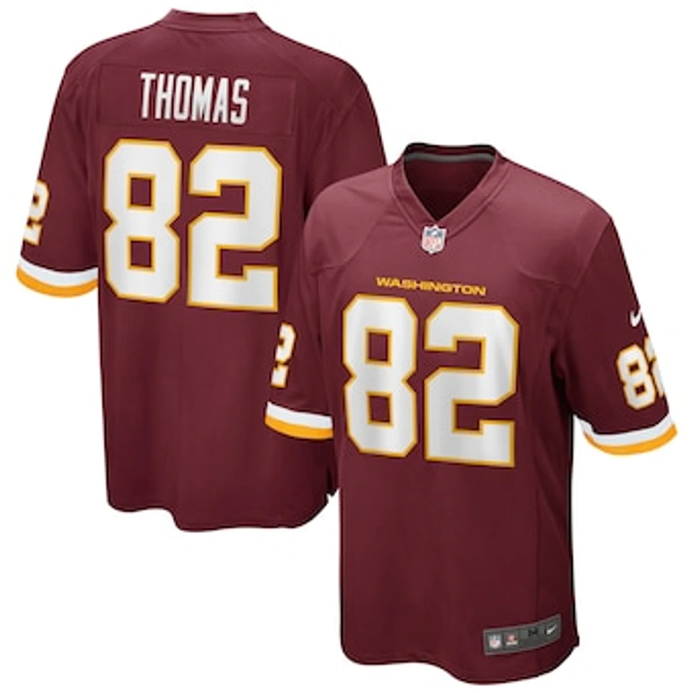 Men's Nike Logan Thomas Burgundy Washington Football Team Game Player Jersey