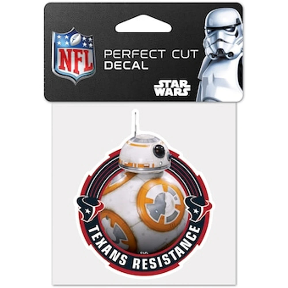 WinCraft Houston Texans 4'' x 4'' Perfect Cut BB-8 Decal