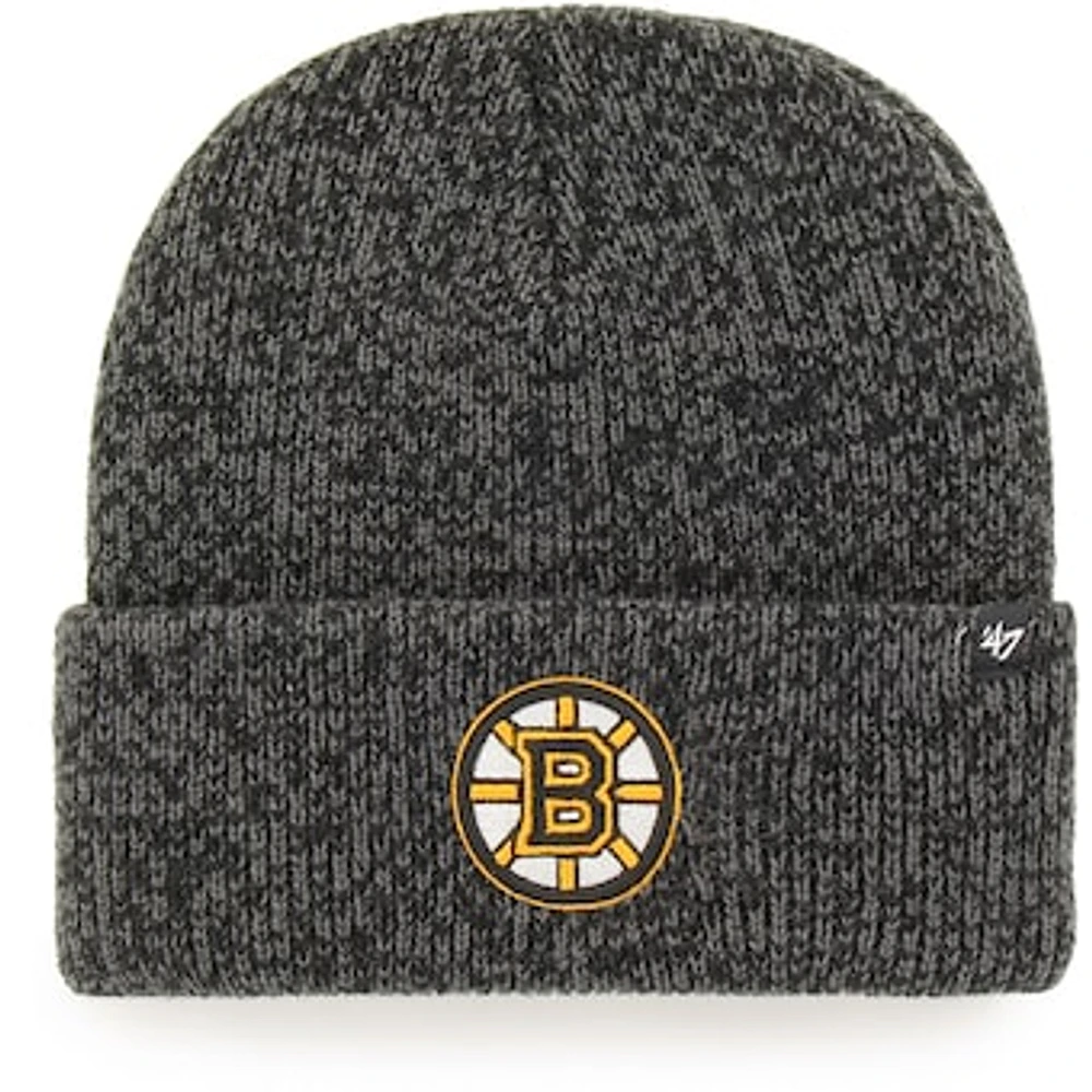 Men's '47 Black Boston Bruins Brain Freeze Cuffed Knit Hat