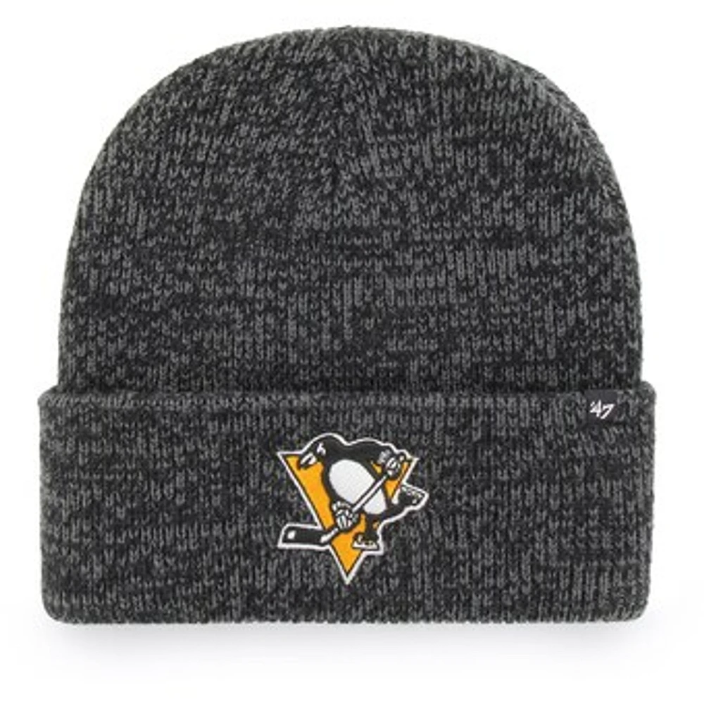 Men's '47 Black Pittsburgh Penguins Brain Freeze Cuffed Knit Hat