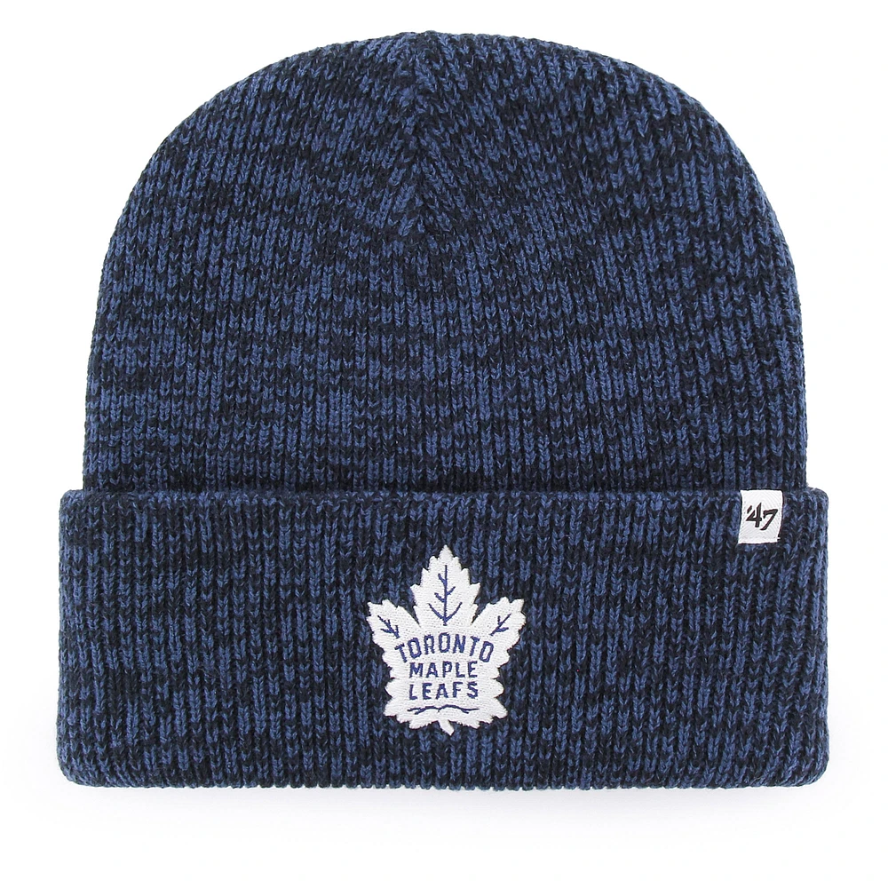 Men's '47 Navy Toronto Maple Leafs Brain Freeze Cuffed Knit Hat