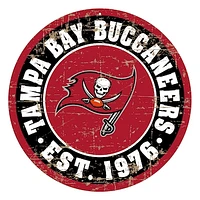 Tampa Bay Buccaneers - 22'' Distressed Logo Wall Sign