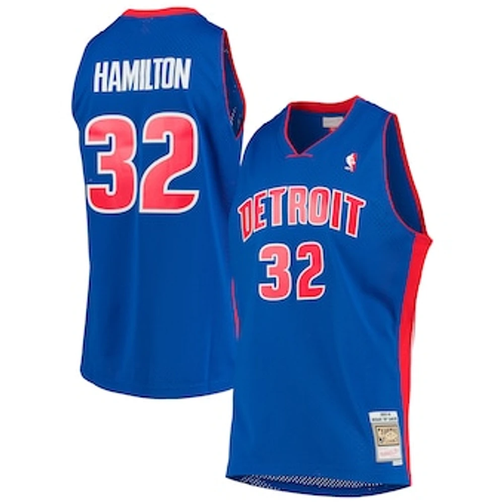 Men's Mitchell & Ness Richard Hamilton Blue Detroit Pistons 2003/04 Hardwood Classics Swingman Jersey