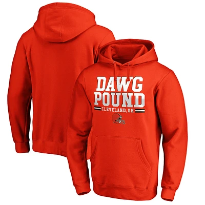 Men's Orange Cleveland Browns Hometown Fitted Pullover Hoodie