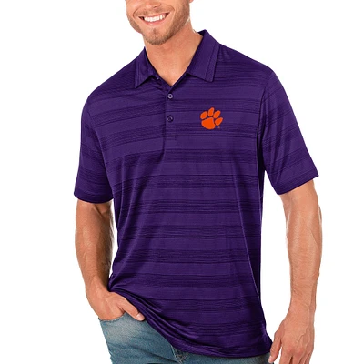 Men's Antigua Purple Clemson Tigers Compass Polo