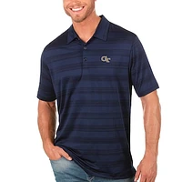 Men's Antigua Navy Georgia Tech Yellow Jackets Compass Polo