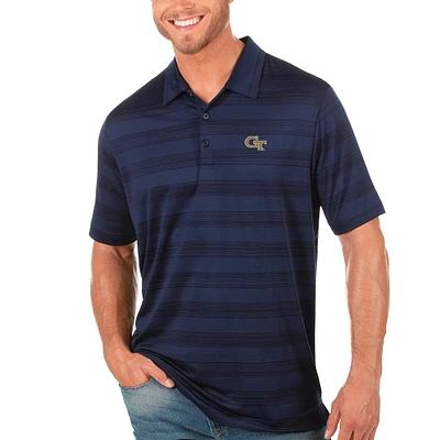 Men's Antigua Navy Georgia Tech Yellow Jackets Compass Polo