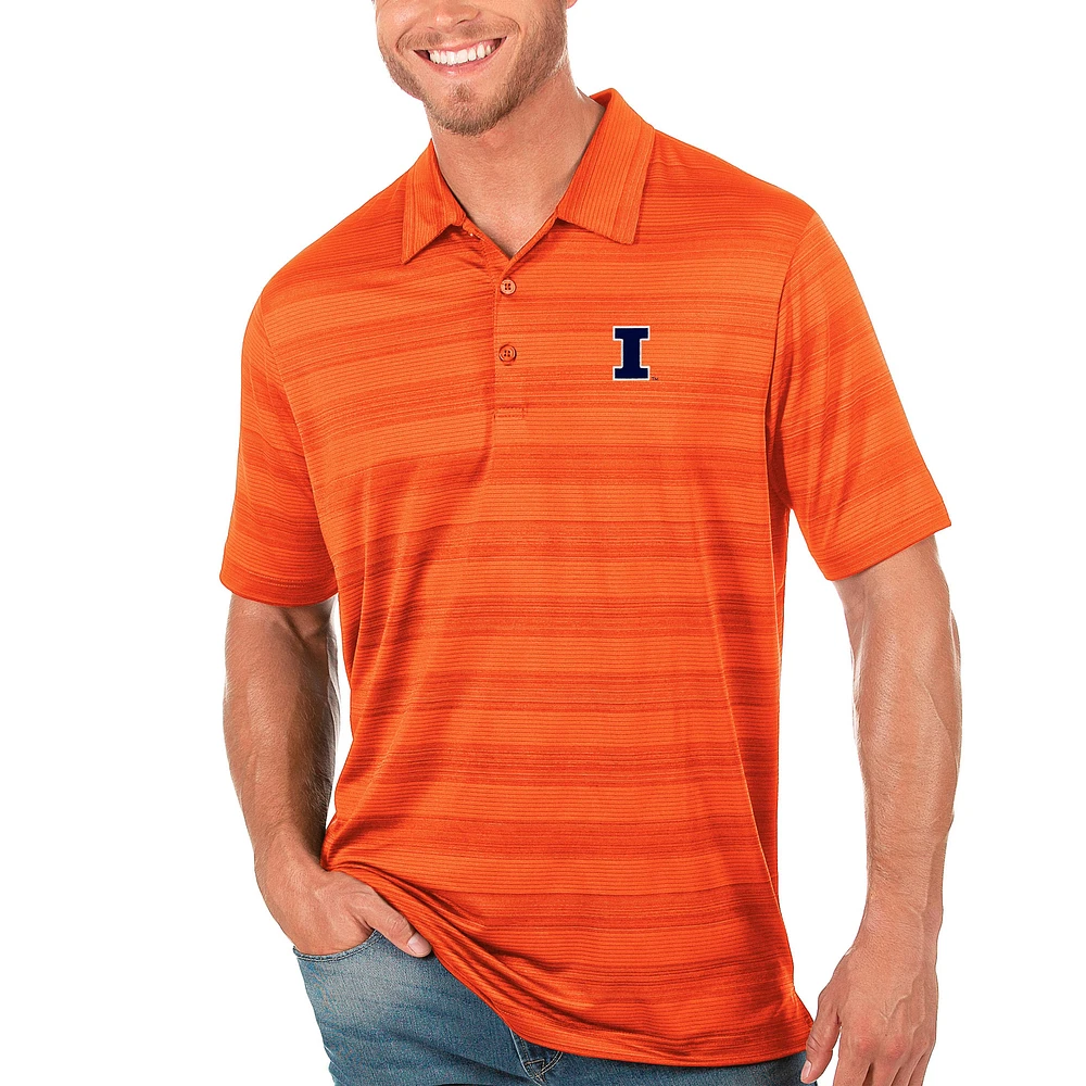 Men's Antigua Orange Illinois Fighting Illini Compass Polo