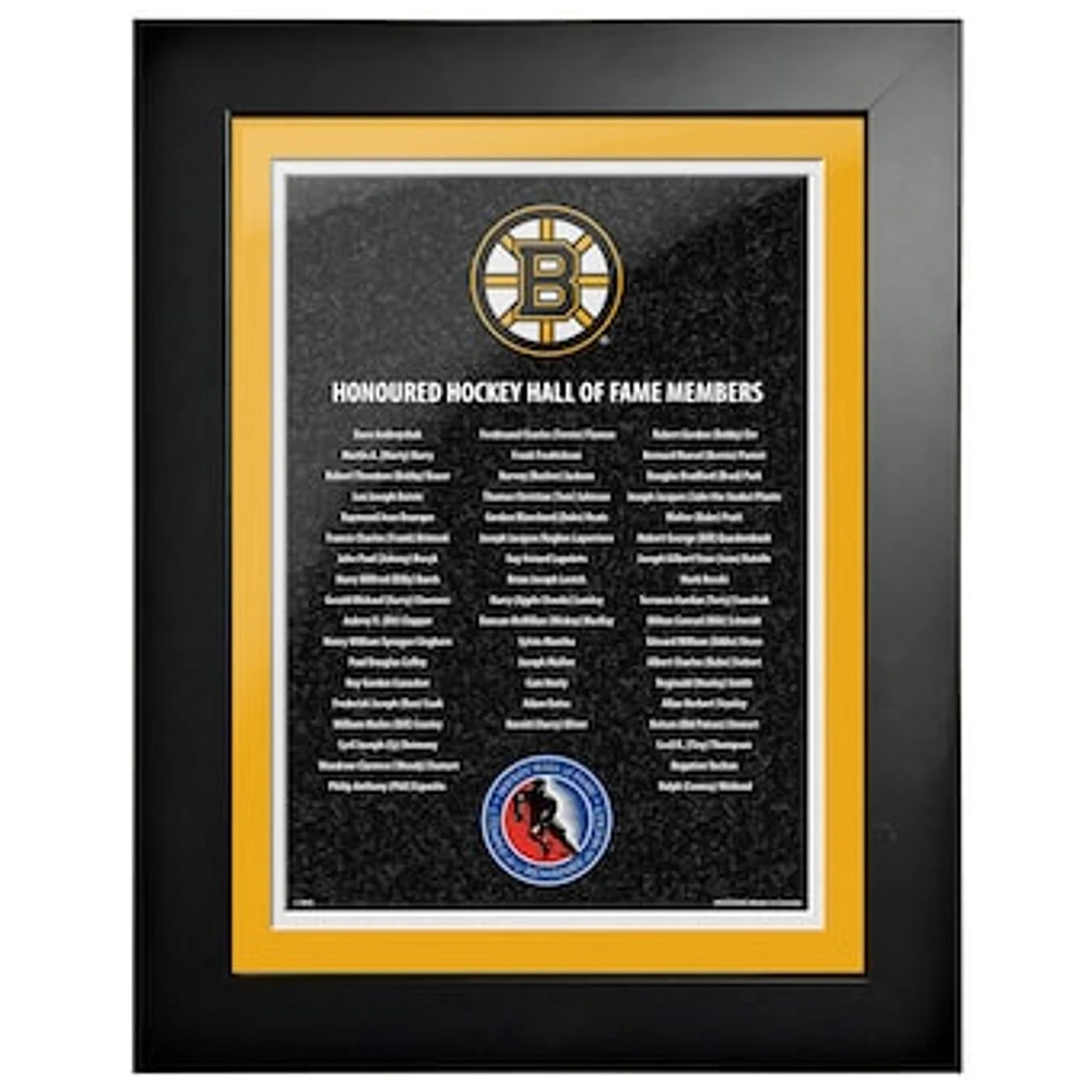 Boston Bruins - 12'' x 16'' Hockey Hall of Fame Honoured Members Framed Picture