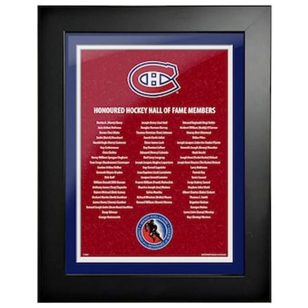 Montreal Canadiens - 12'' x 16'' Hockey Hall of Fame Honoured Members Framed Picture