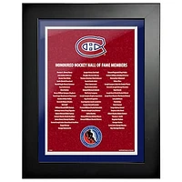 Montreal Canadiens - 12'' x 16'' Hockey Hall of Fame Honoured Members Framed Picture