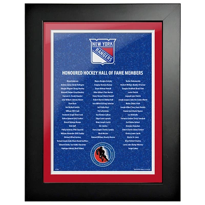 New York Rangers - 12'' x 16'' Hockey Hall of Fame Honoured Members Framed Picture