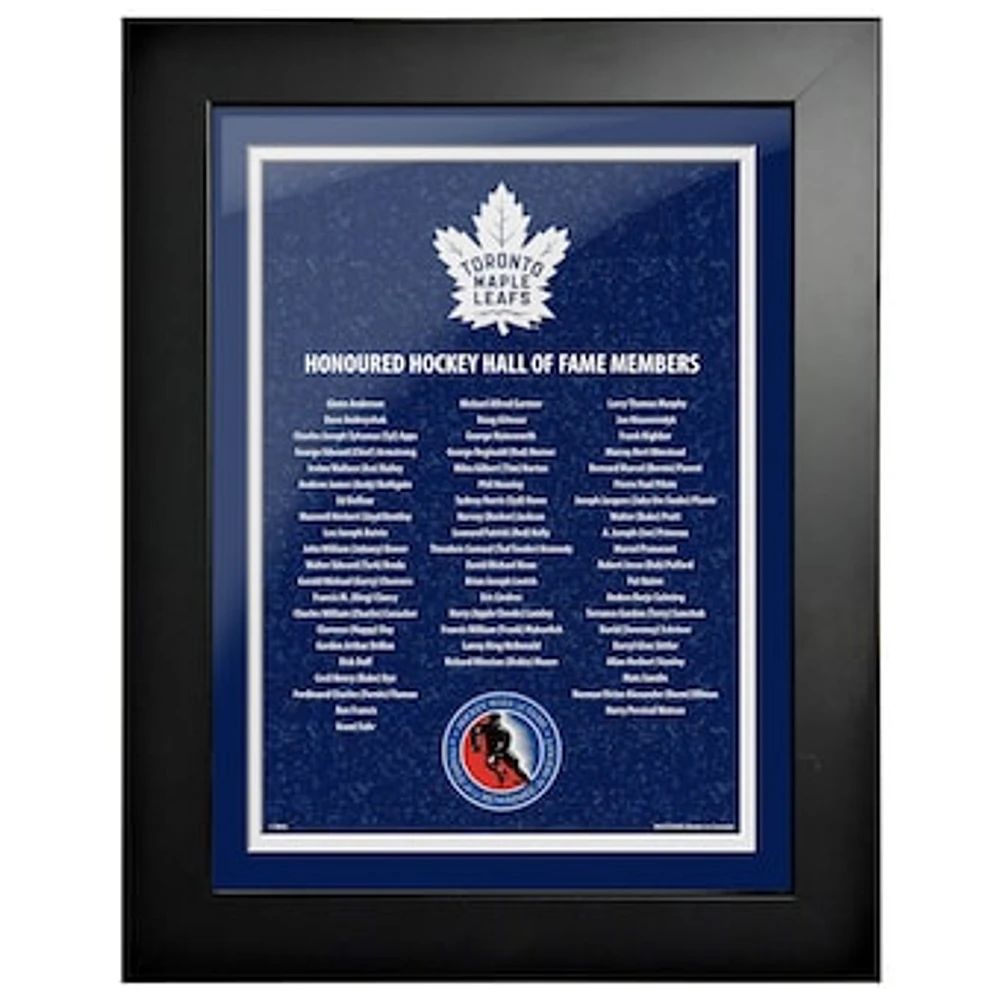 Toronto Maple Leafs - 12'' x 16'' Hockey Hall of Fame Honoured Members Framed Picture