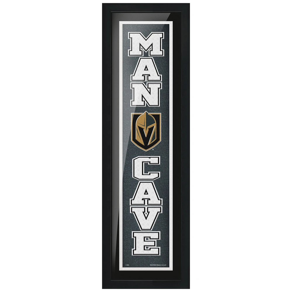 Vegas Golden Knights - 6'' x 22'' Man Cave Framed Sign