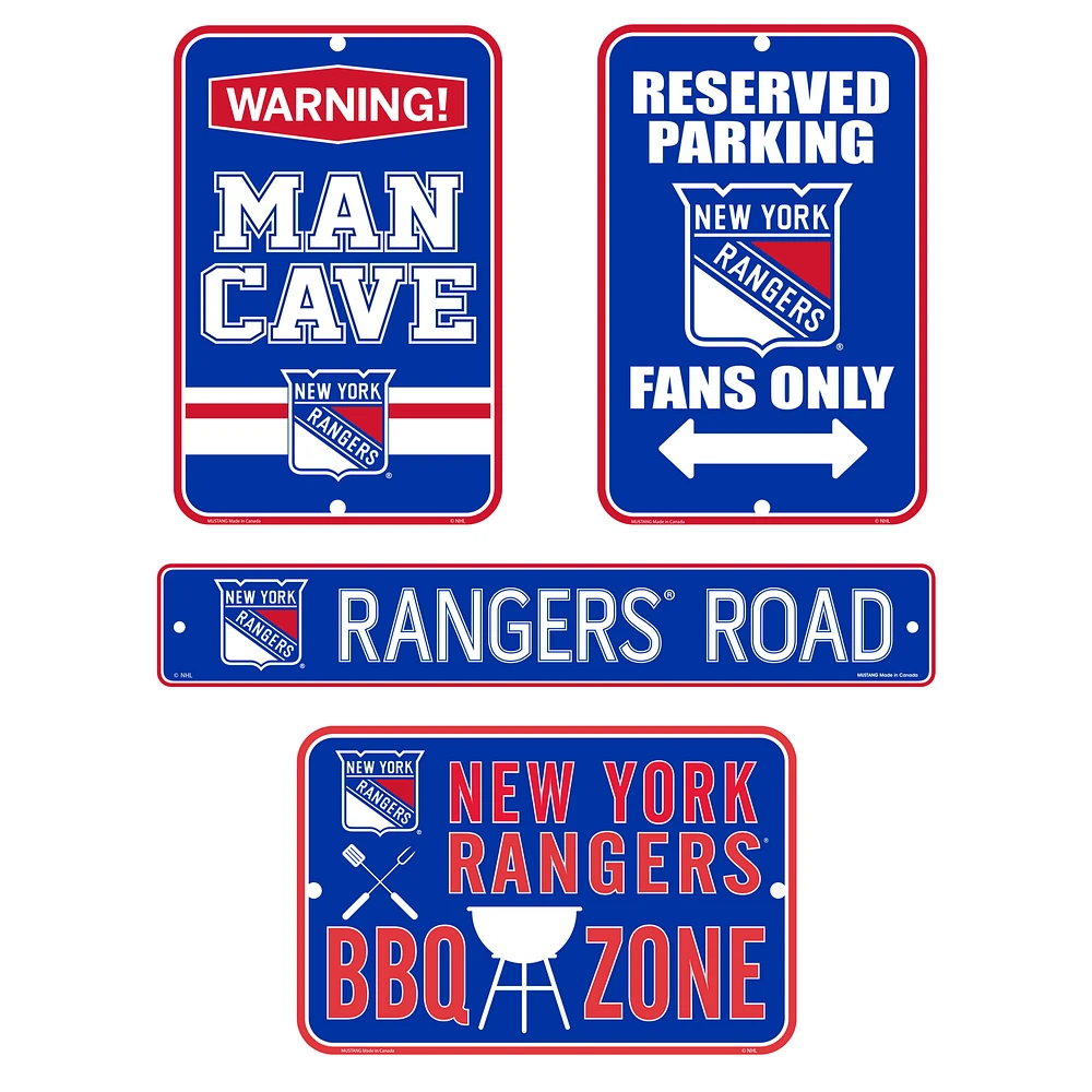 New York Rangers - 4-Piece Fan Sign Set