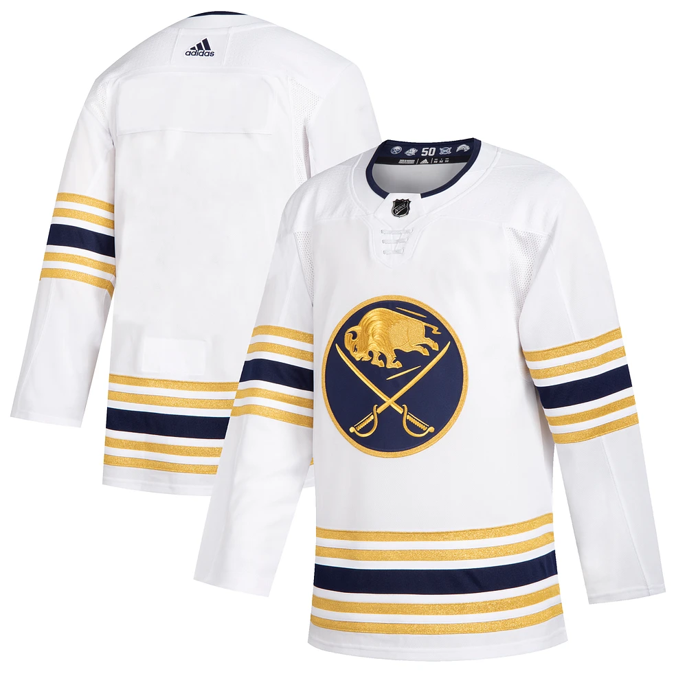 Men's adidas White Buffalo Sabres 50th Season - Authentic Jersey