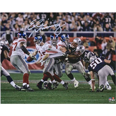 Eli Manning New York Giants Autographed 8" x 10" Super Bowl XLII Escape Photograph