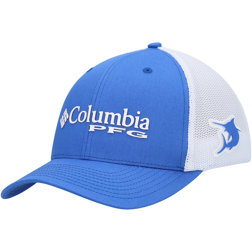 Men's Columbia PFG Blue/White Mesh Flex Hat