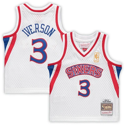 Infant Mitchell & Ness Allen Iverson White Philadelphia 76ers 1996/97 Hardwood Classics Retired Player Jersey